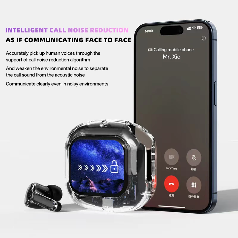 Translation Headphones with Multifunction Touch Screen Smart Wireless Bluetooth Earphone HiFi Audio Quality Business Earbud - Image 5