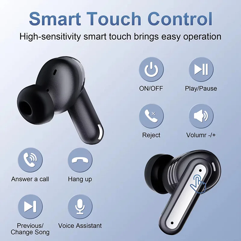 SP99 Wireless Bluetooth Earphones ENC Digital Display Noise Reduction Earphones Long Distance In Ear Sports Running Earphones - Image 4