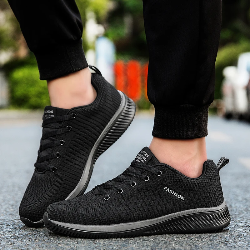 Men Running Walking Knit Shoes Fashion Casual Men Sneakers Breathable Sport Athletic Gym Lightweight Running Shoes - Image 3