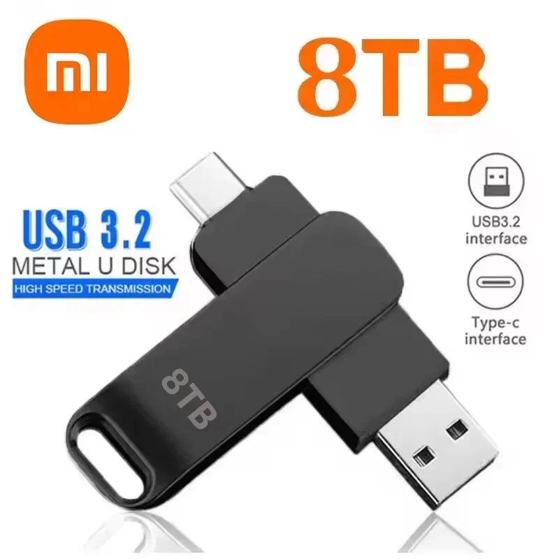 XIAOMI 16TB 3.2 Flash Drives High Speed USB Transfer Metal Pendrive Memory Card Pendrive Flash Disk Memoria Waterproof Stick - Image 6